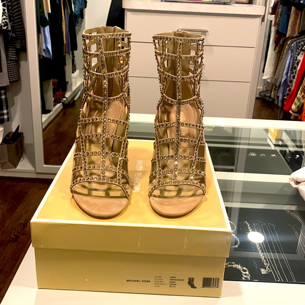 Michael Kors CollectionCora Crystal Cage Sandal